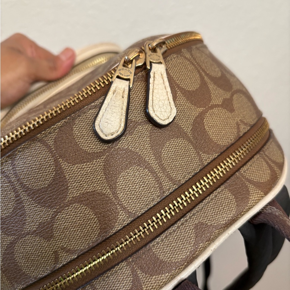 Coach Brown and Cream Backpack - Picture 7 of 16